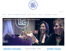 Tablet Screenshot of lakeforestclub.com